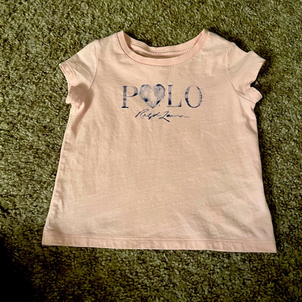 Pink Polo Ralph Lauren toddler girls short sleeve